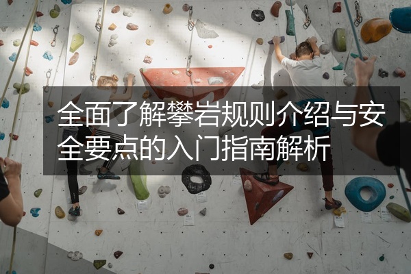 全面了解攀岩规则介绍与安全要点的入门指南解析